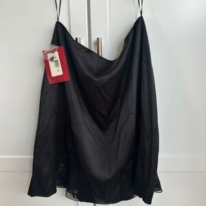 Elegant Black Women's silk skirt